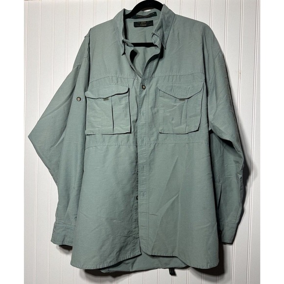 Orvis Shirt Adult XXL Outdoor Men’s Button Down Long Sleeve Green - Picture 2 of 8